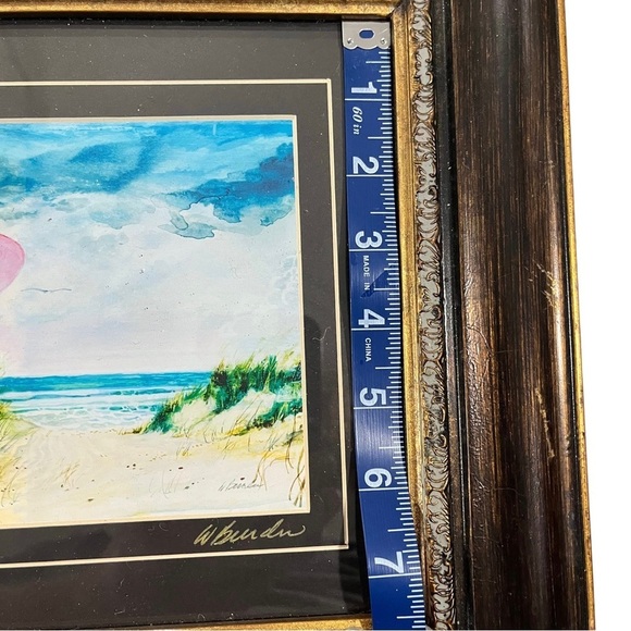 W. Burden Portrait & Landscape Beach Scene Professionally Framed Wall Art Signed - Picture 11 of 13
